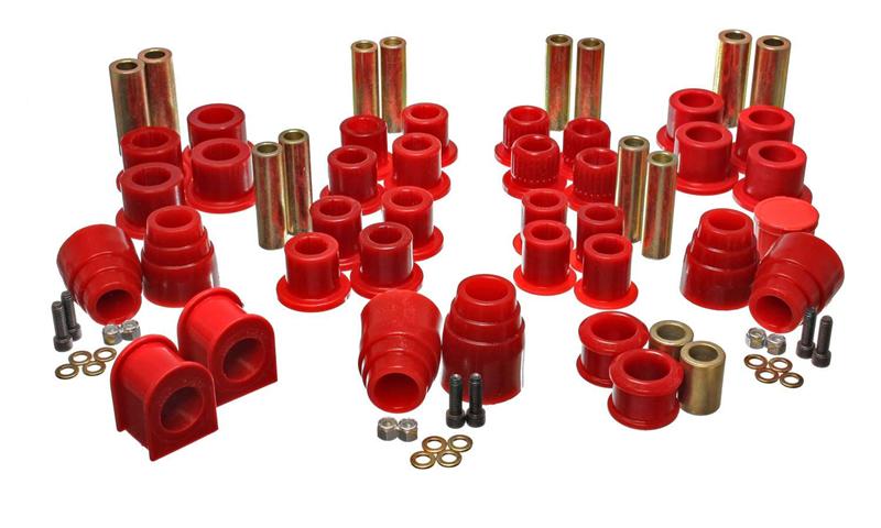 Ford Excursion Suspension Bushing Kit - Front + Rear - Energy Suspension - Hyper-Flex - Red - `00-`04